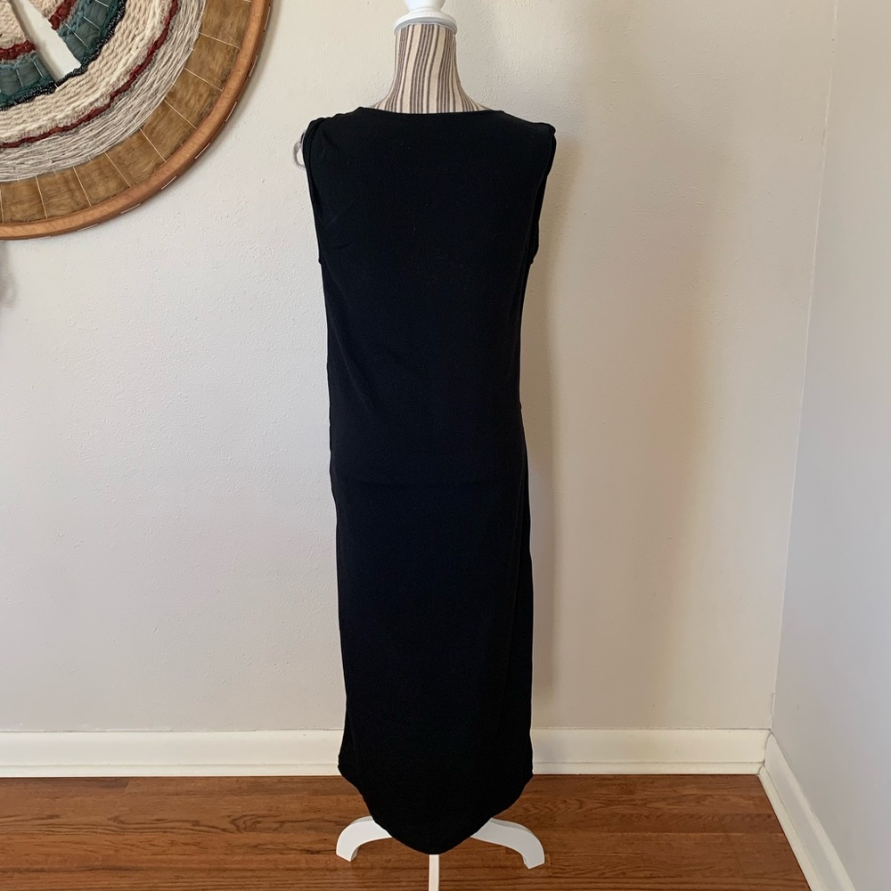 All Saints Black Dress Velvet Flowers Women’s Size 2 - Picture 10 of 11
